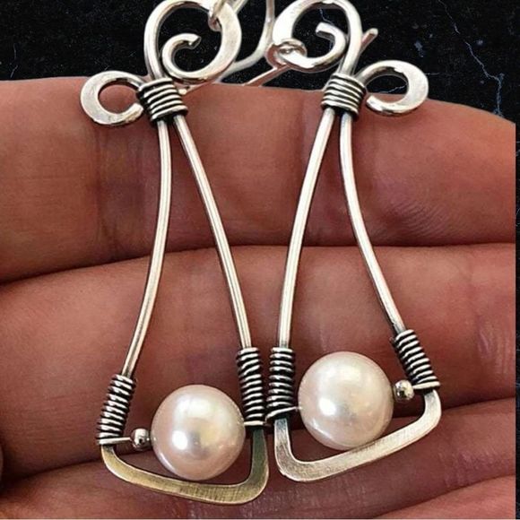 Faux Pearl Bohemian Fashion Earrings - Picture 3 of 7